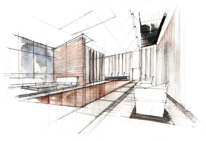 The design project of an apartment in minimalist style.