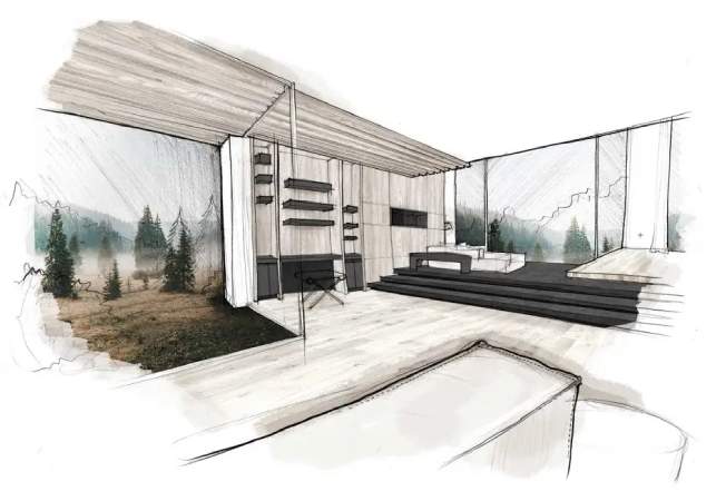 Modern-style apartment design project