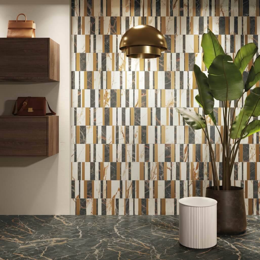 Harmony of Shapes: Sophisticated Interior with Geometric Tiles