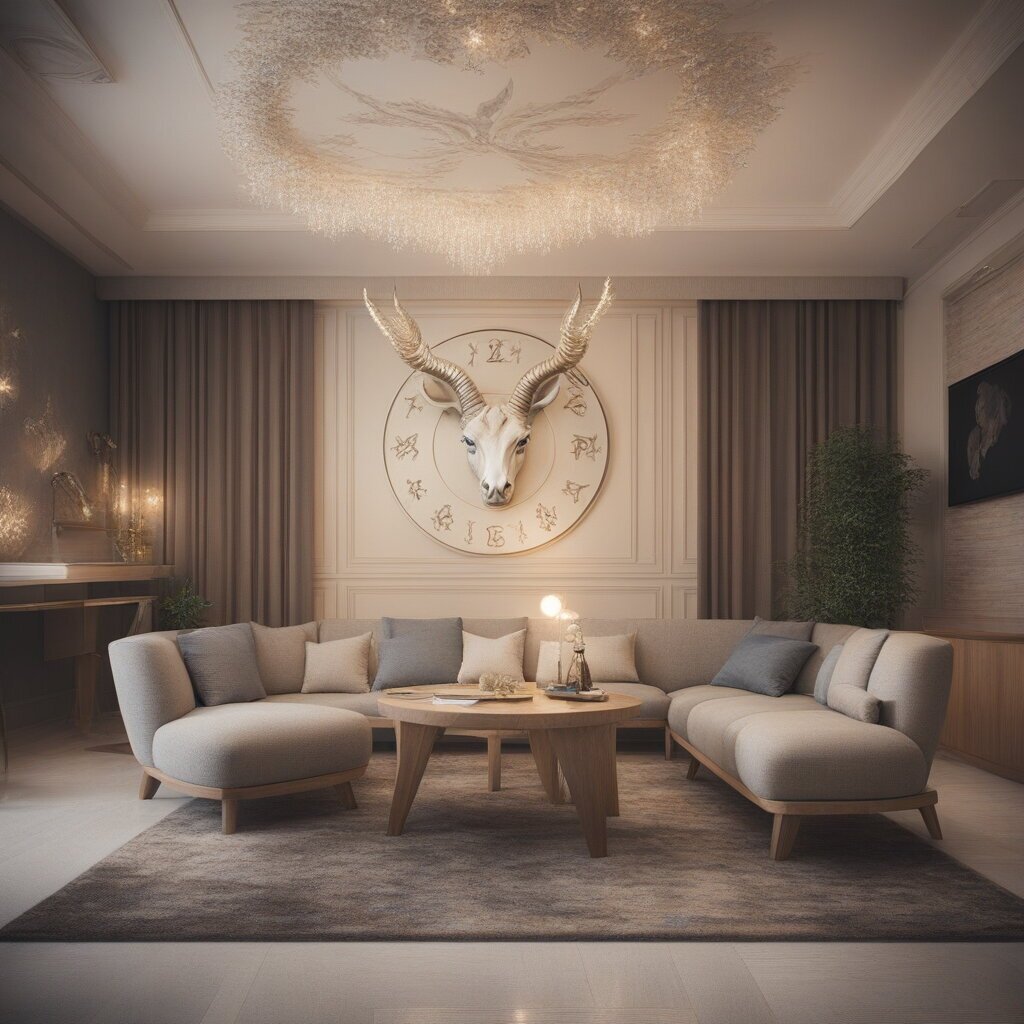 The Interior Reflects Capricorn's Determination and Ambition