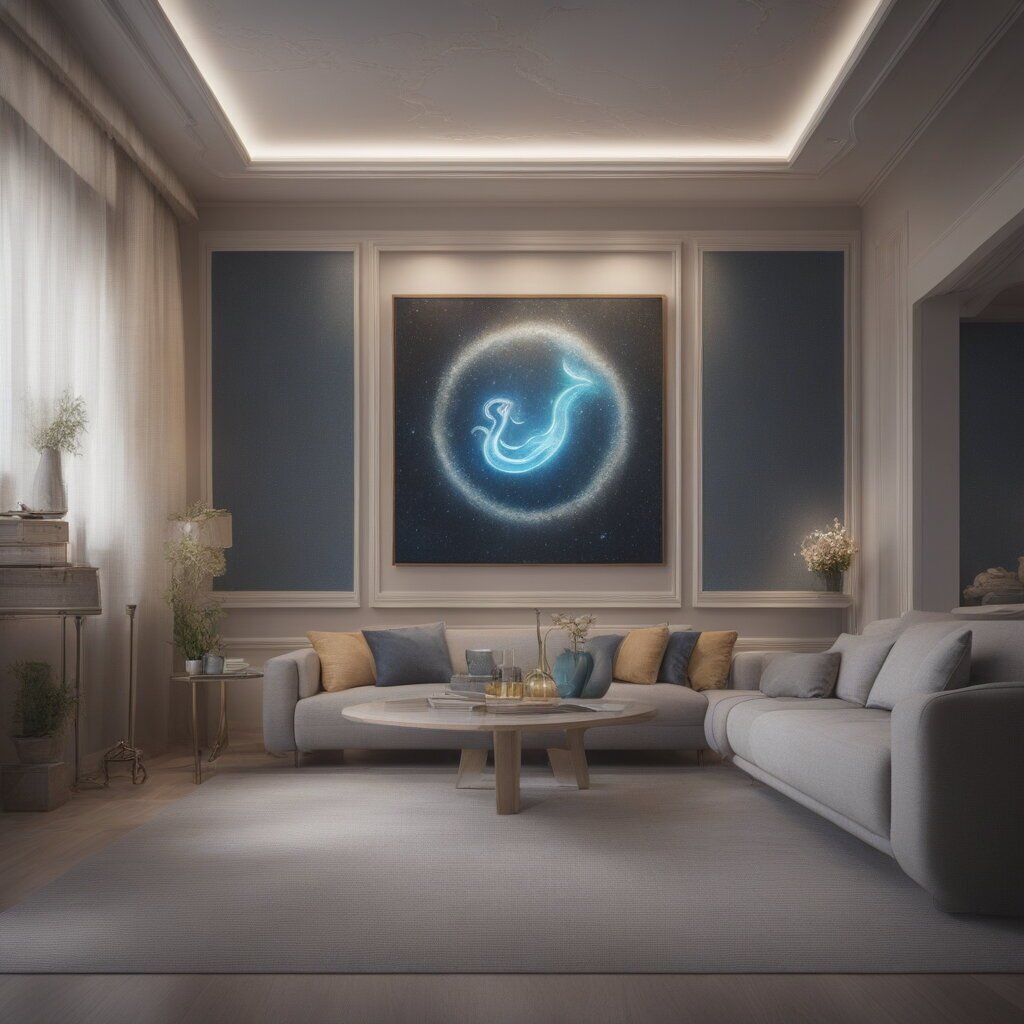 This interior reflects the flow of fresh ideas and originality of Aquarius