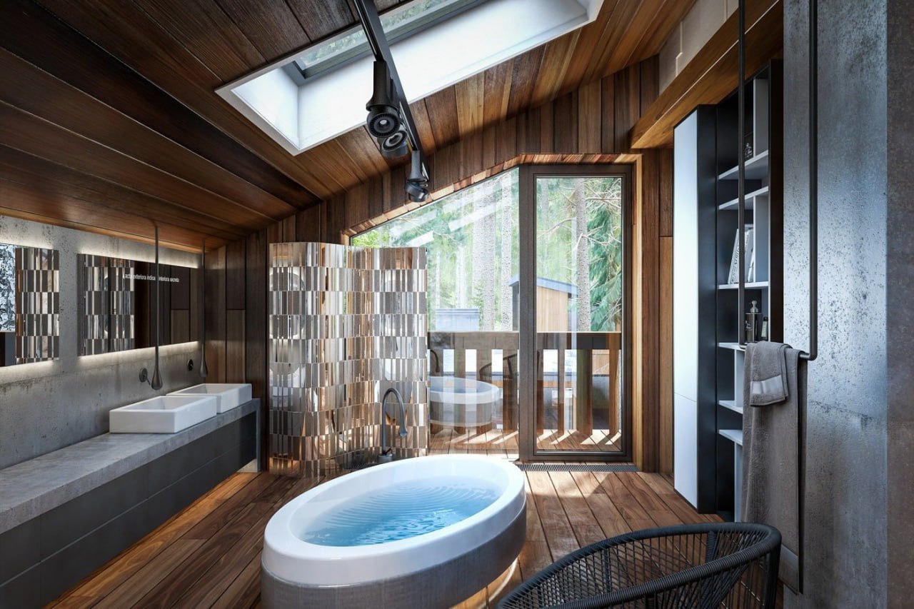 Eclectic Cocoon in the Bathroom