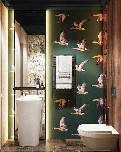 Lively Bathroom Walls