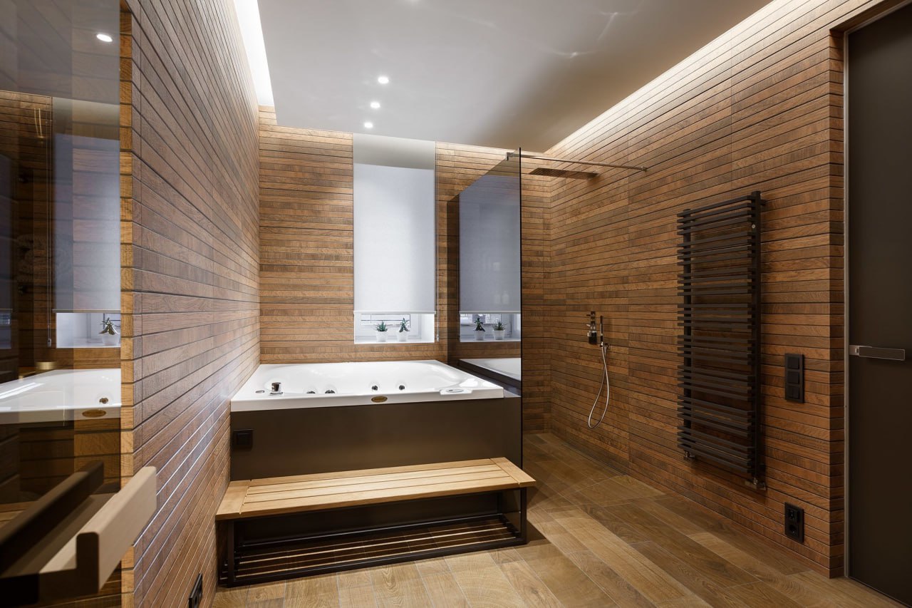 Modern Bathroom Design with a Bathing Complex