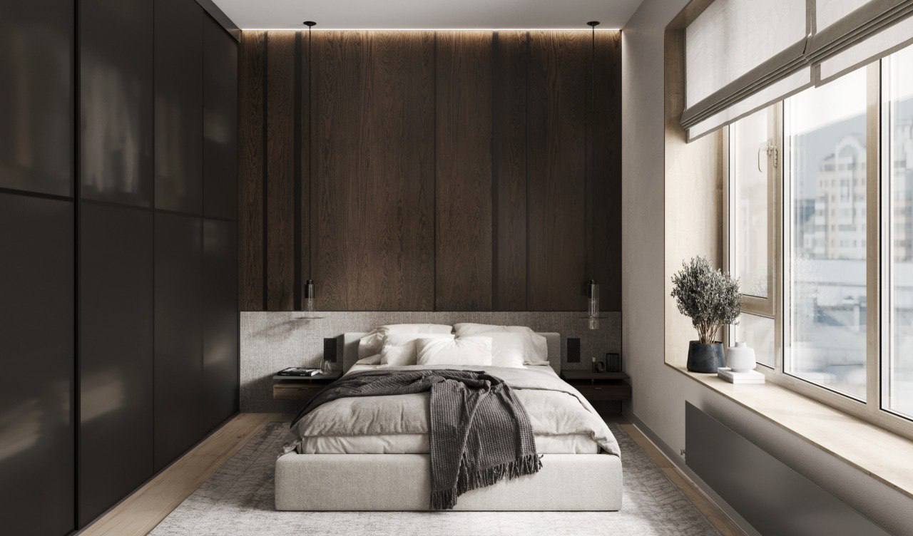 His Private Oasis: A Masculine and Functional Bedroom Design