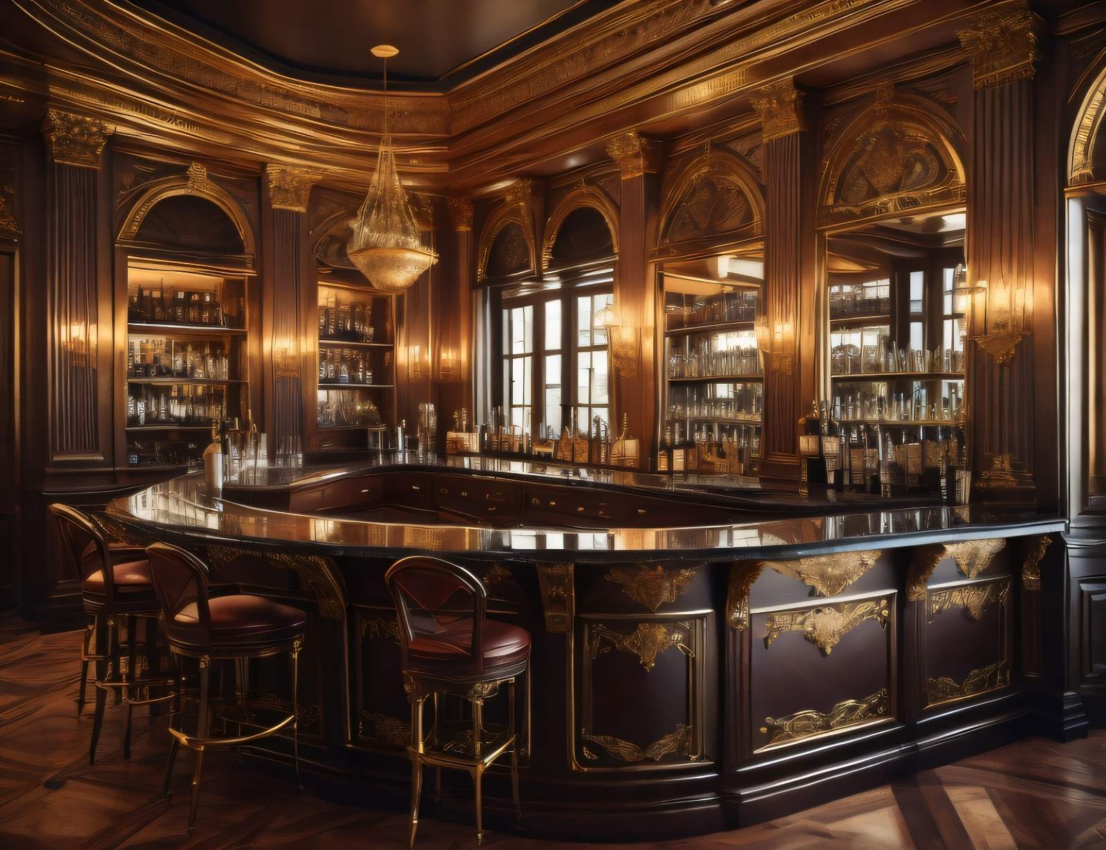 Elegance and Opulence: Empire Style Restaurant Interior
