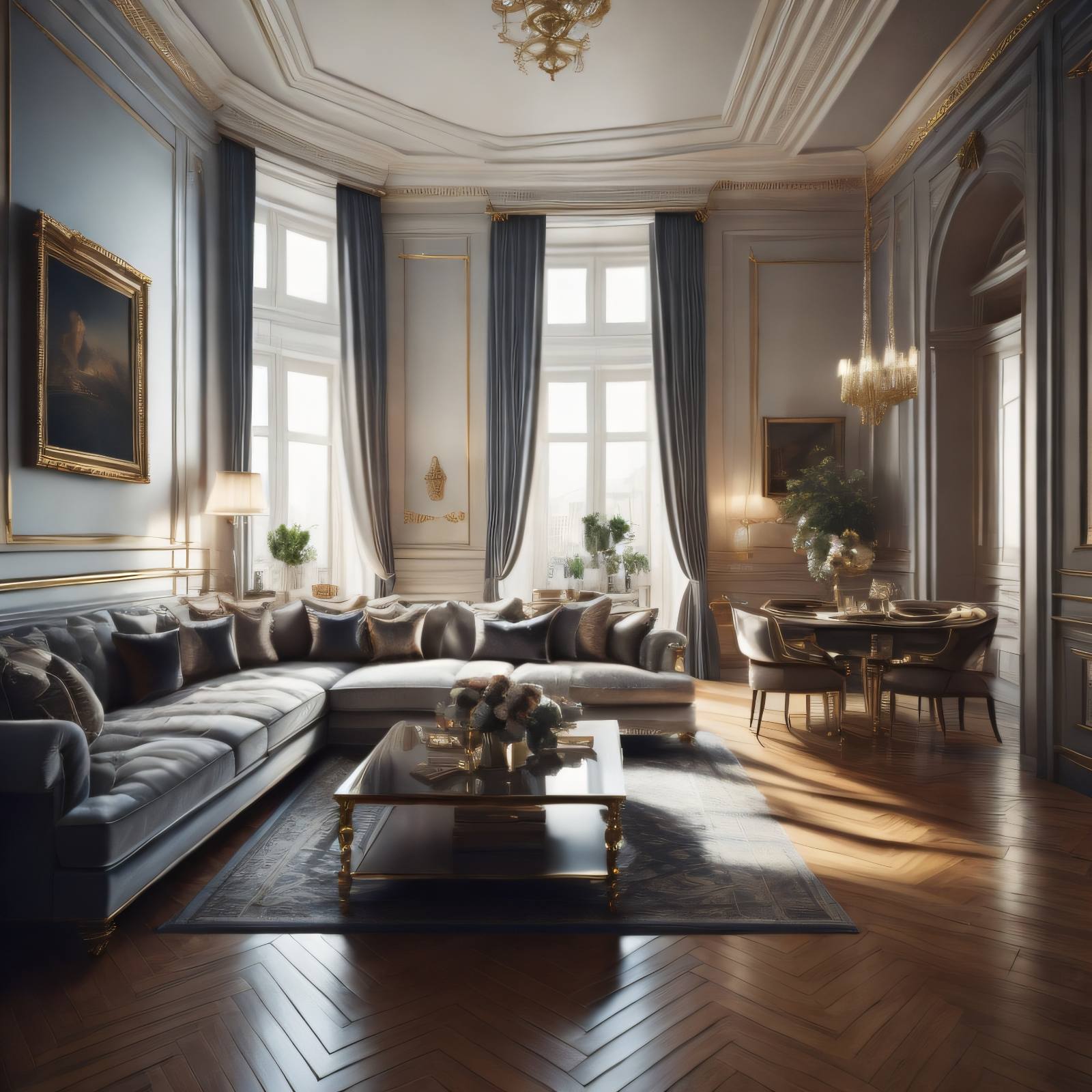 Grace and Restraint: Empire Style in a Small Apartment