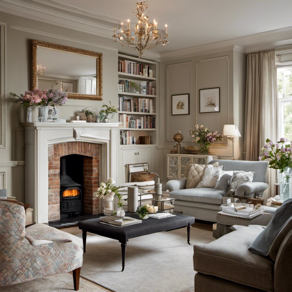 Timeless Sophistication: Elegant English-Style Living Room with Fireplace