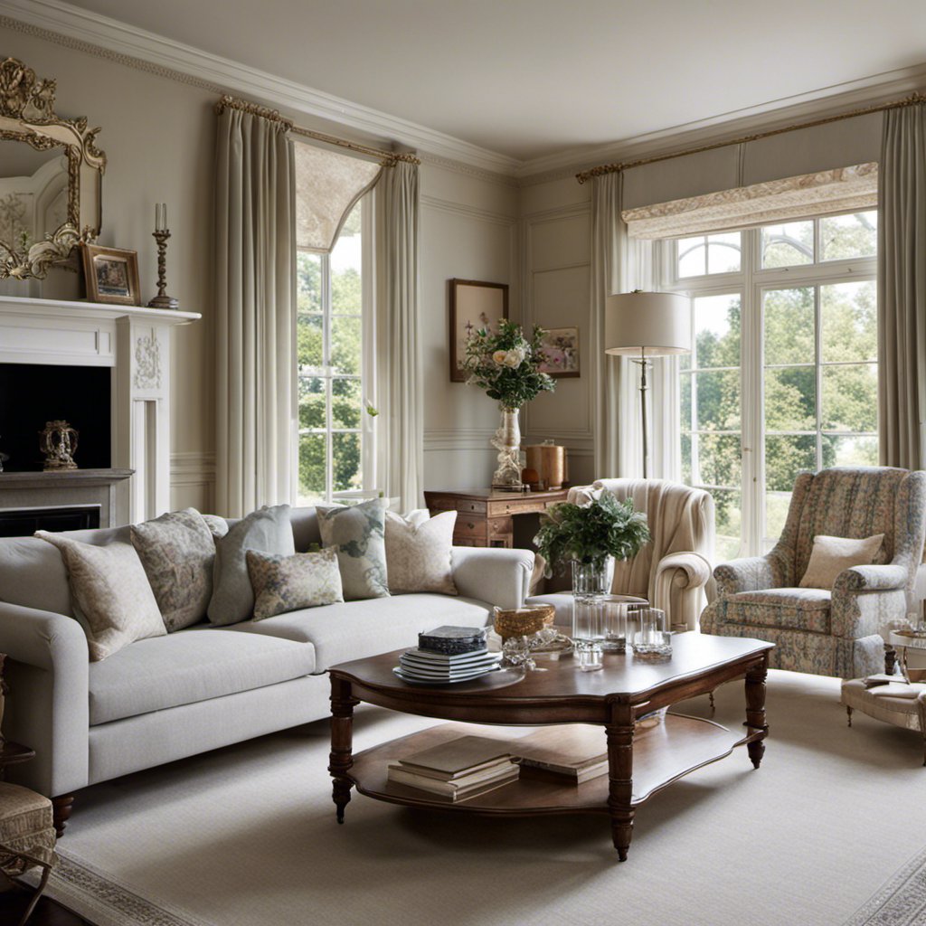Fireside Elegance: English Charm in a Living Room with a Fireplace
