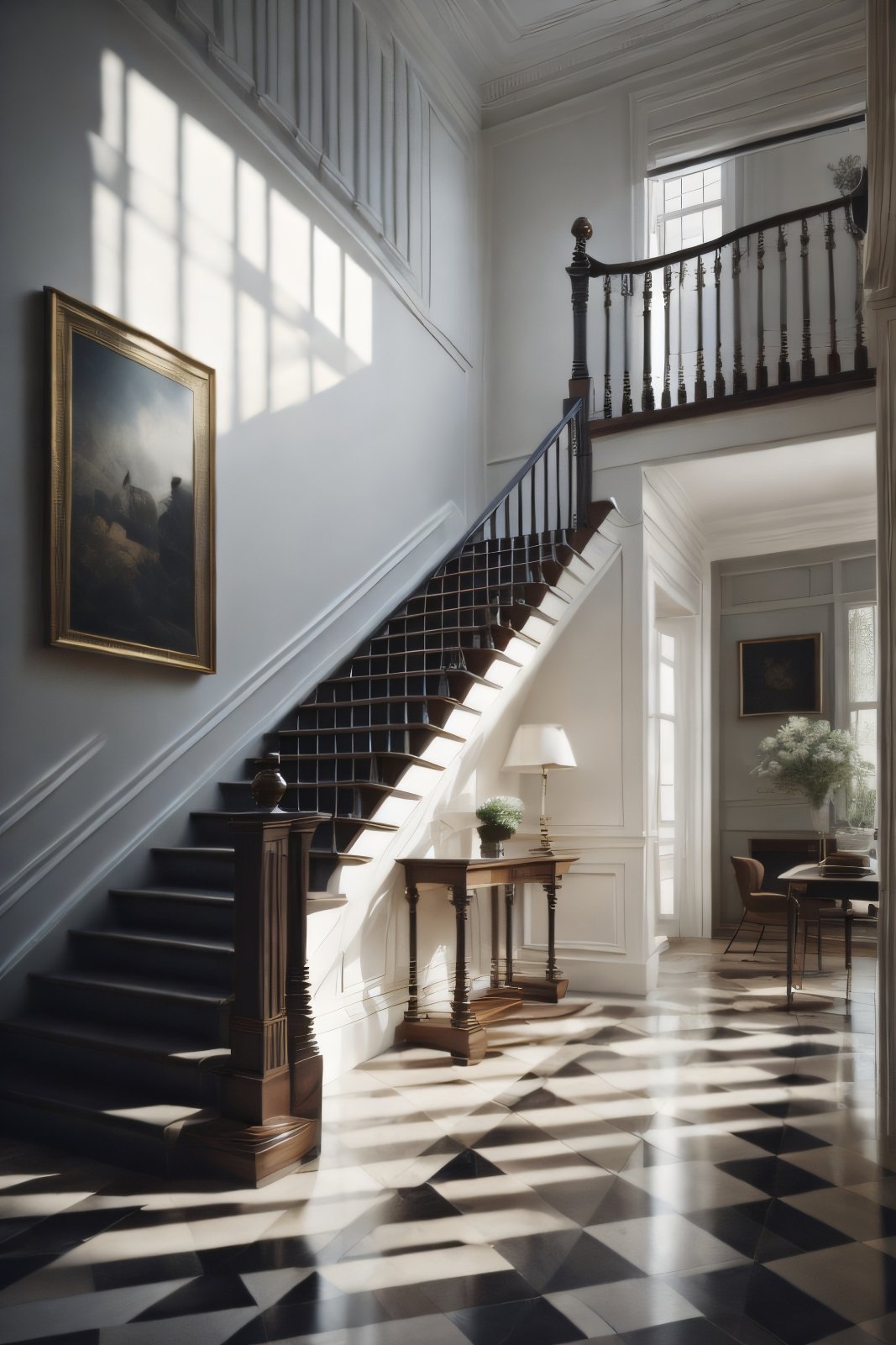 Grand Staircase: A Magnificent Work of Art in Georgian Style