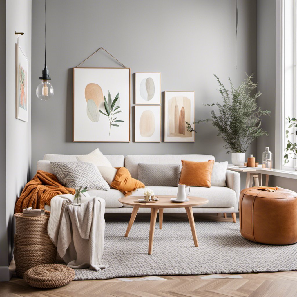 Sunny Morning in a Scandinavian Living Room