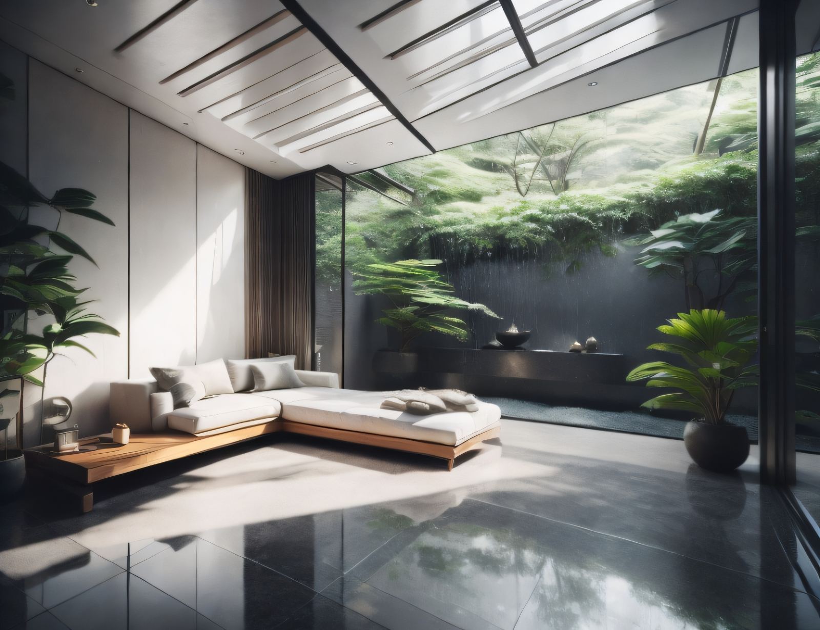 Japanese Garden Inside the Home: Modern Japanese-Style Interior with Traditional Elements and Botany