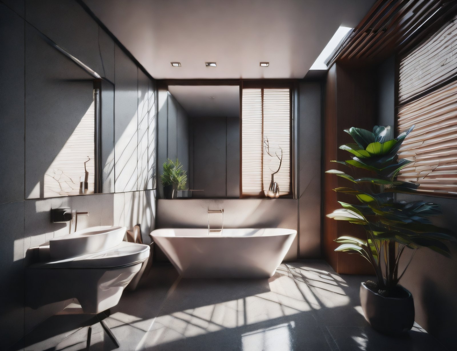 Oasis of Solitude: A Japanese-Style Bathroom Interior with Minimalism and Aesthetic Perfection