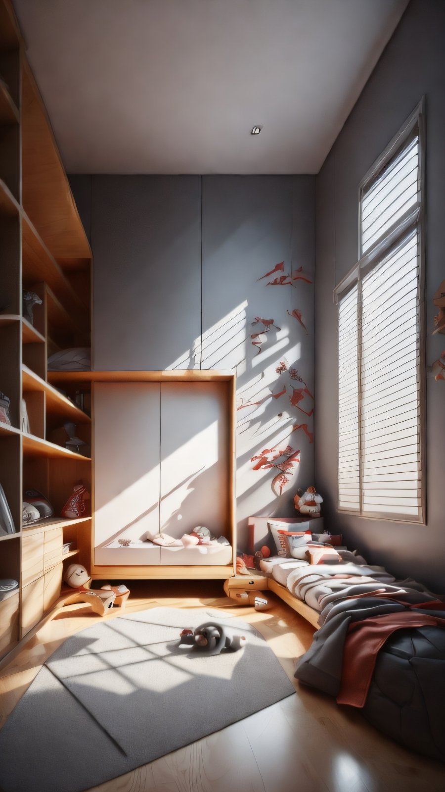 Balance and Play: A Japanese-Style Children's Room Where Calm Meets Fun
