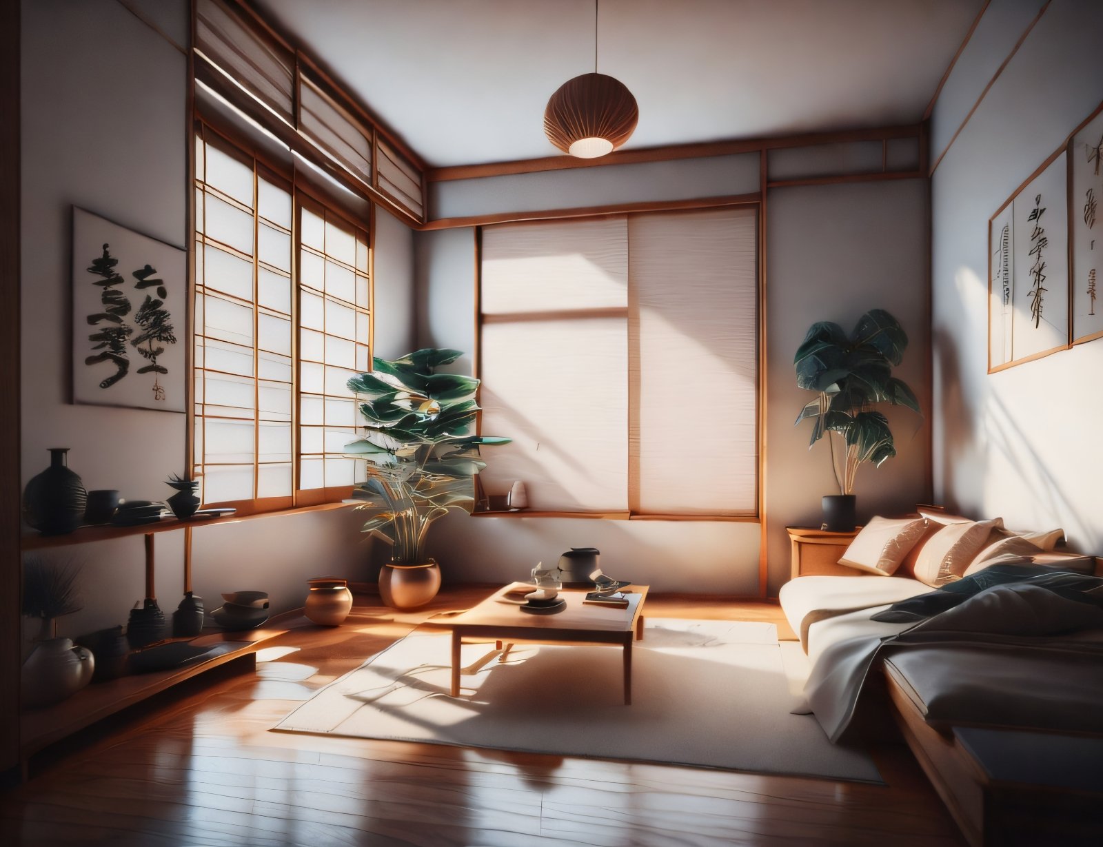 The Concept of Solitude: Japanese-style Interior with a Spacious Room for Meditation and Contemplation