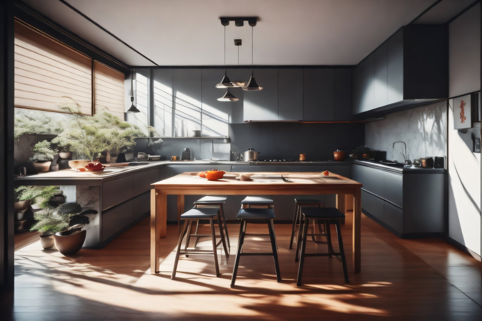 Fusion of Old and New: A Japanese-Style Kitchen Where Tradition Meets Modernity