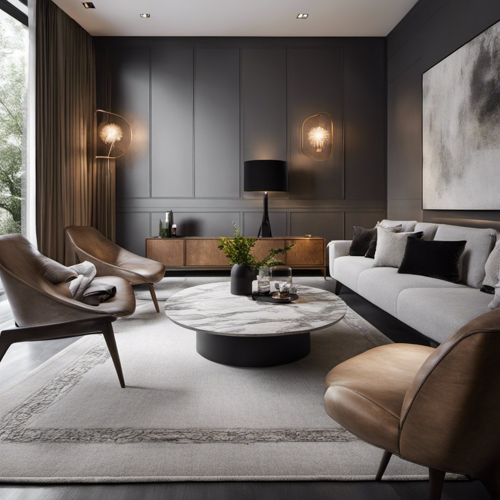 Modern Aesthetics: Lounge Interior with Art Deco Elements