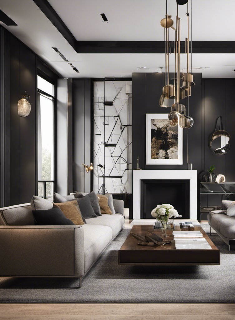 Modern Lounge: Play of Contrasts in Interior Design