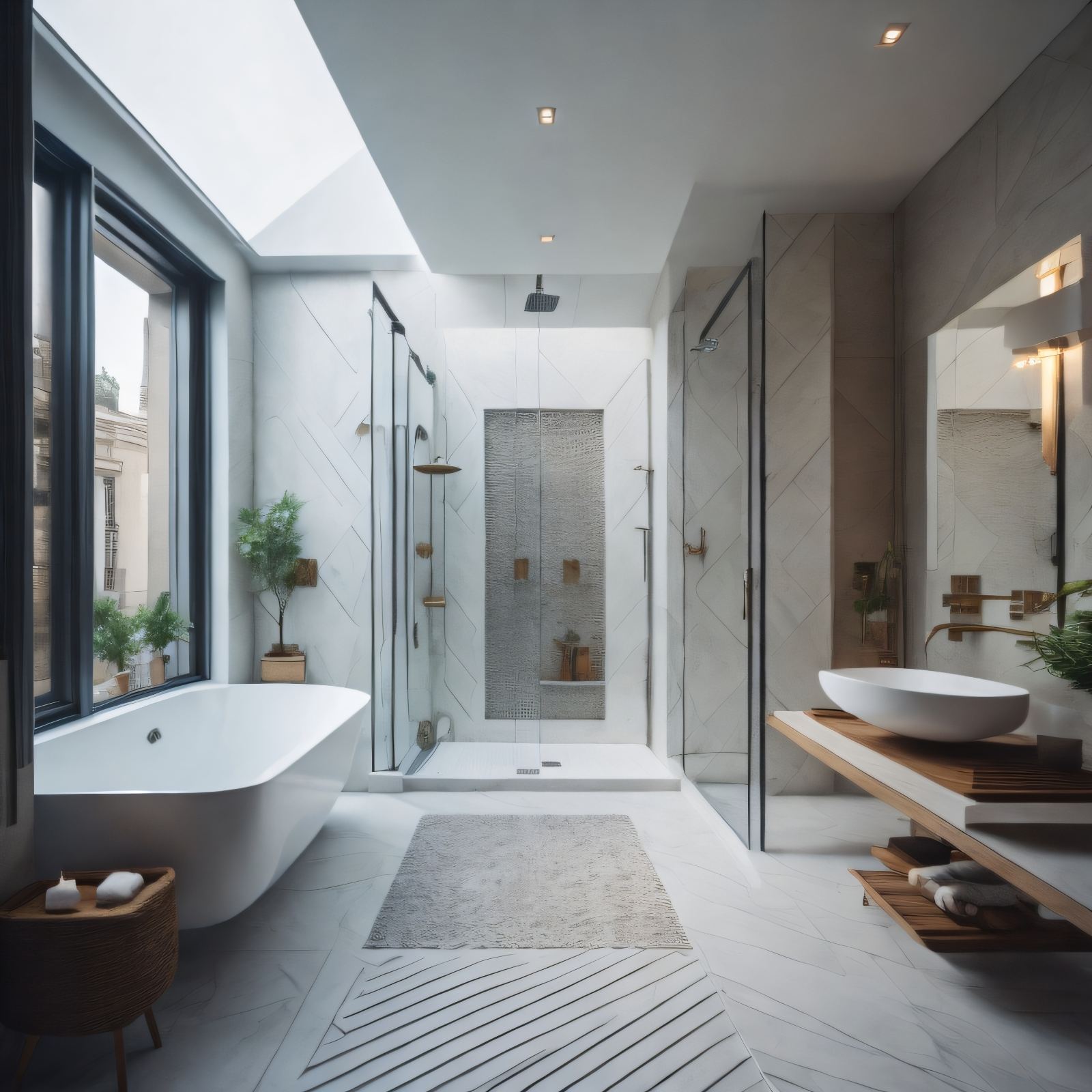Imperial Luxury: Roman Style in Bathroom Interior with Columns