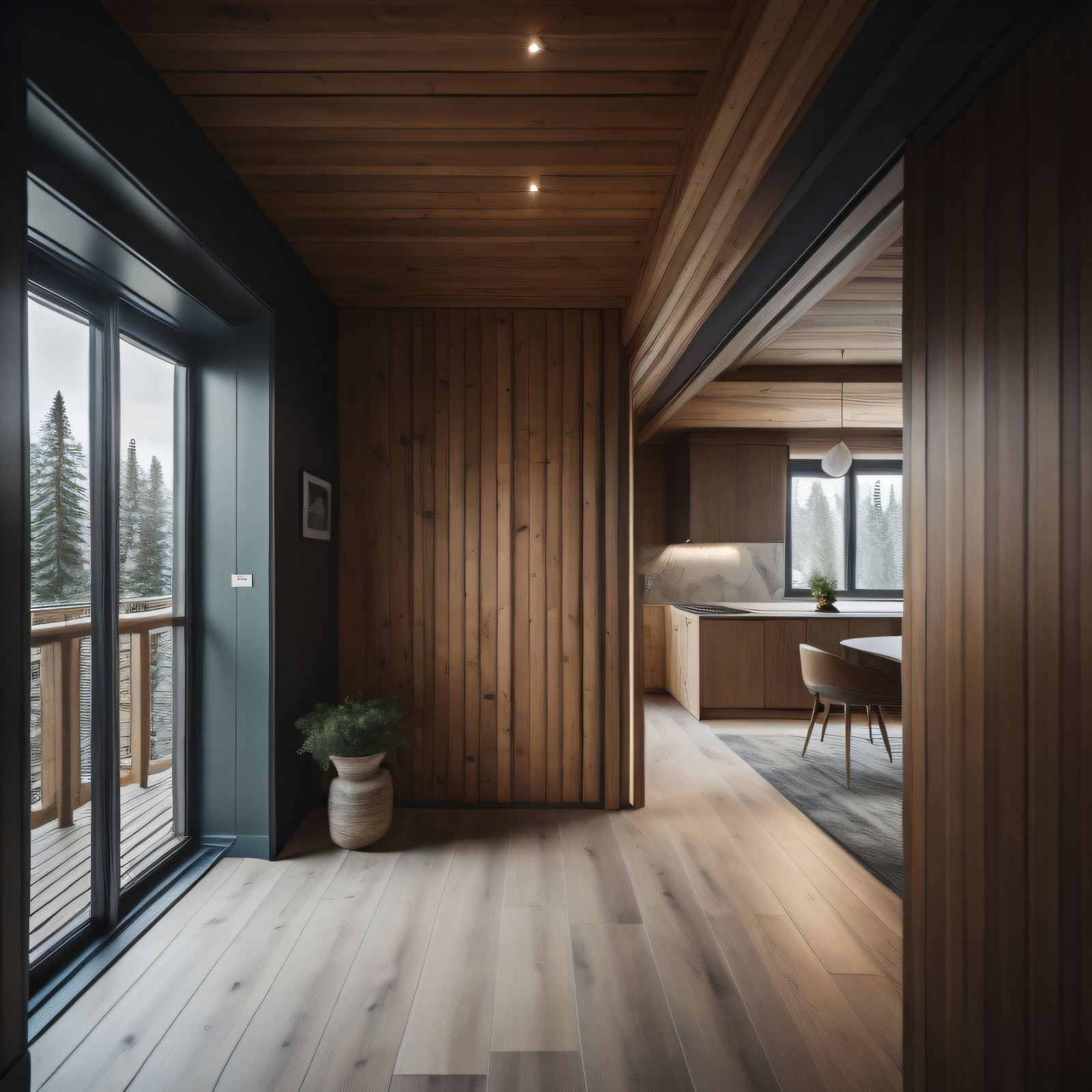 Alpine Elegance: Chalet-Style Foyer