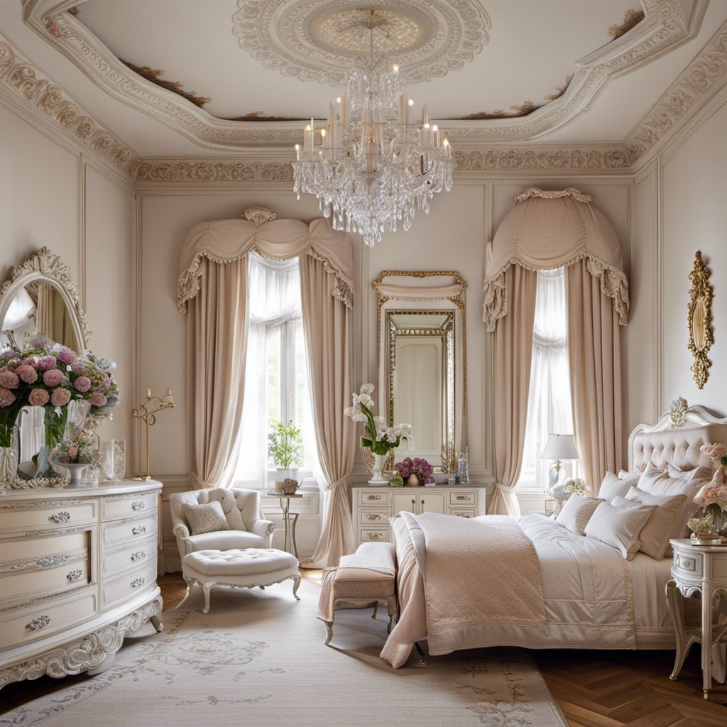 Shabby Chic Bedroom with Distressed Wooden Details