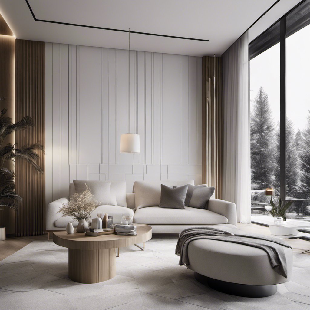 Glacial Brilliance: Modern Living Room with Cool Hues