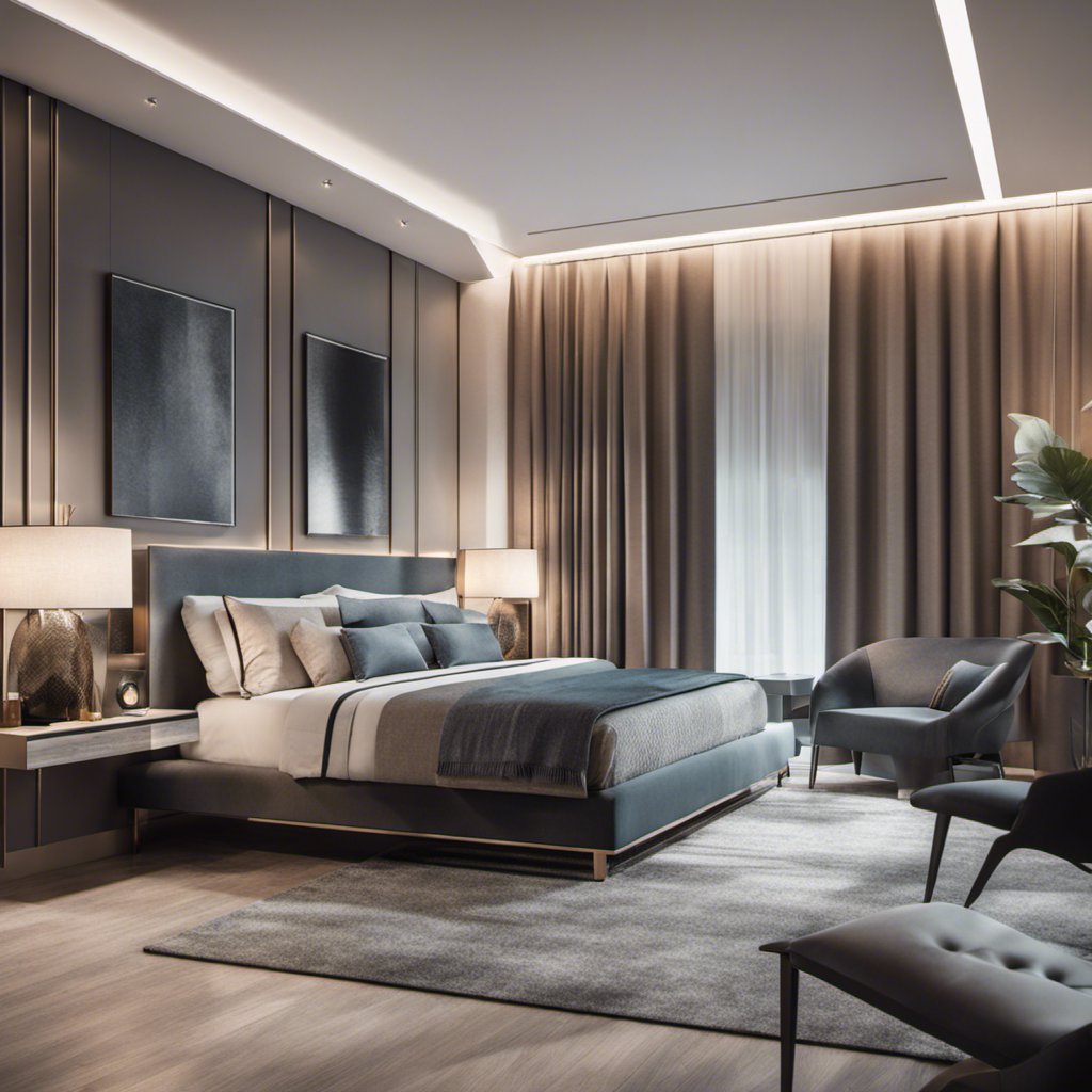 Textures at Play: Modern Bedroom with Diverse Surfaces