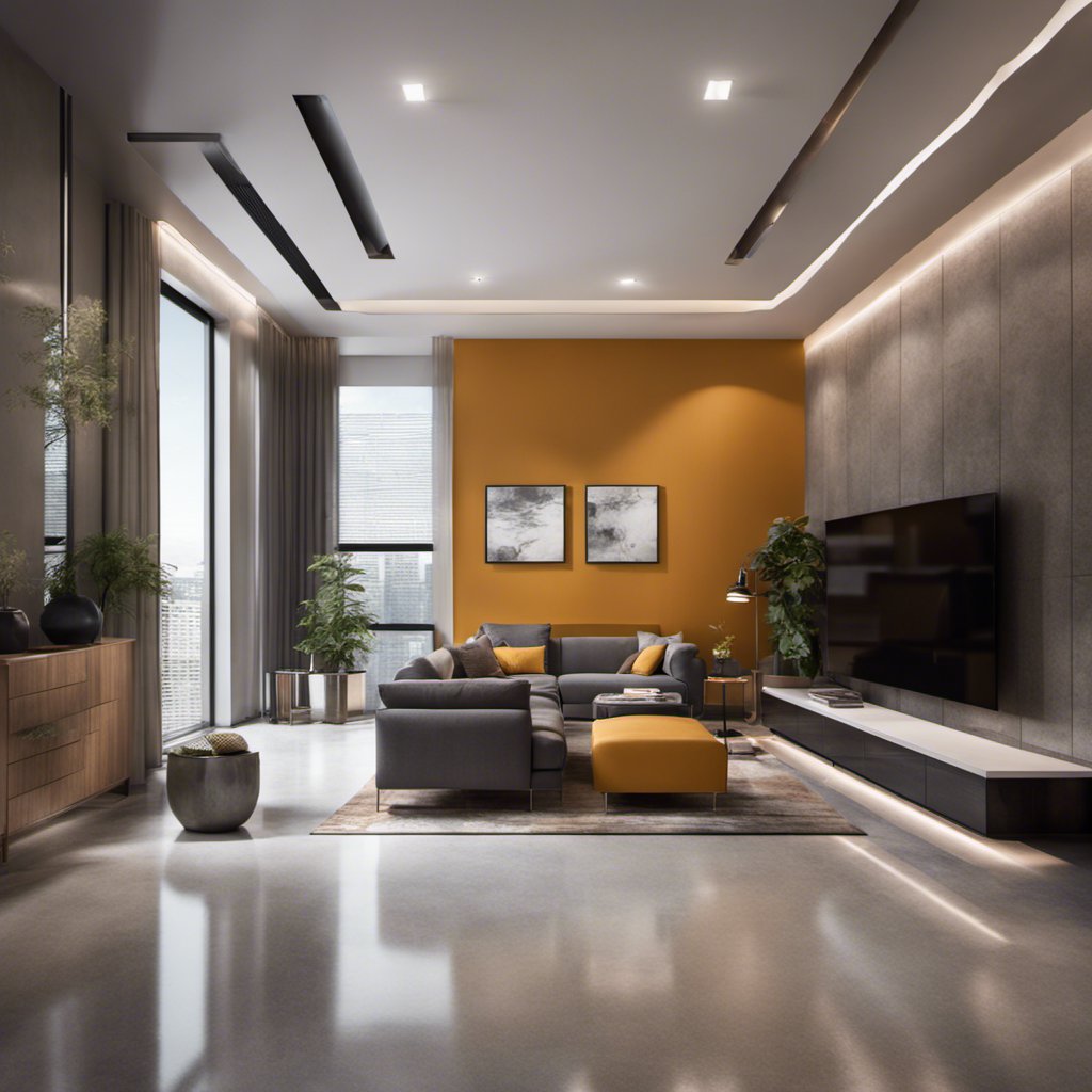 Bold Material Combinations: Modern Living Room