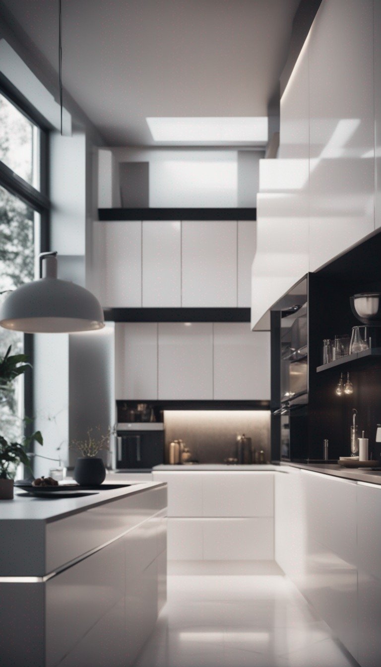 Play of Contrasts in a Modern Kitchen