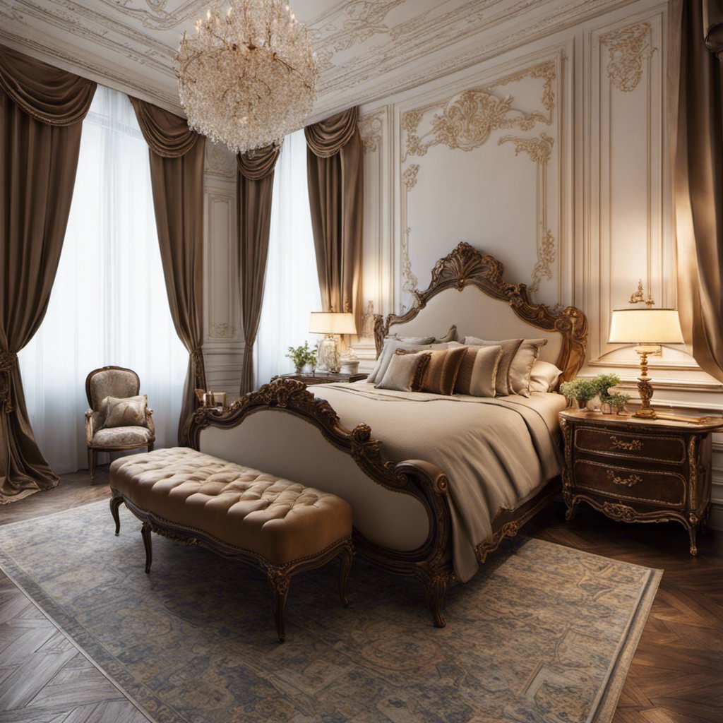Versailles Charm: Bedroom Elegance and Sophistication