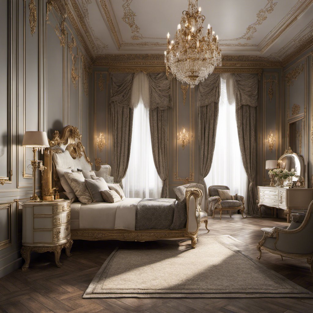 Captivating Retro Charm: A Versailles-Style Bedroom Interior