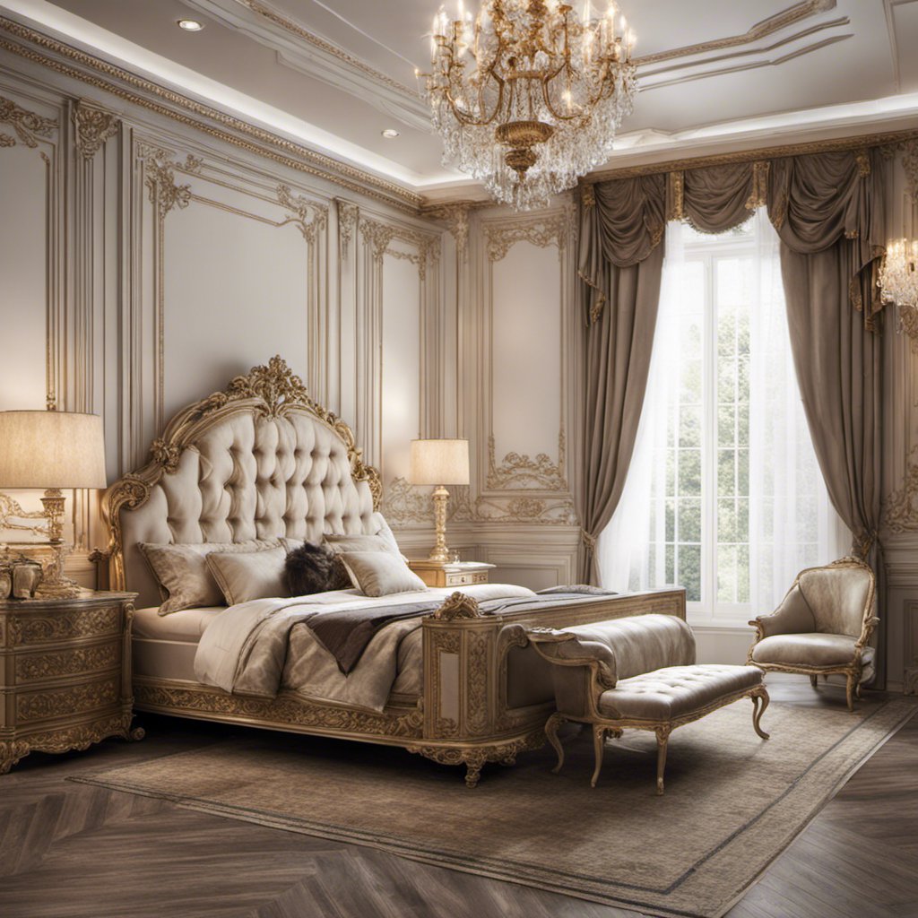 Stunning Antique Beauty: A Versailles-Inspired Bedroom Interior