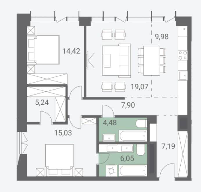 Apartment Layout in DEPO District 12