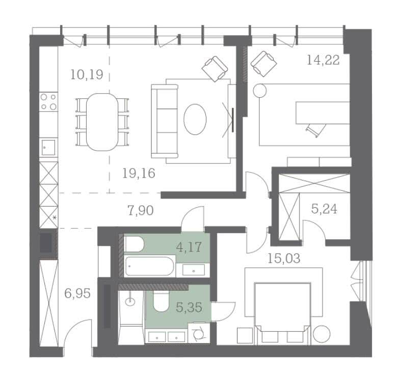 Apartment Layout in DEPO District 13