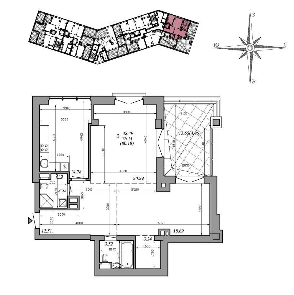 Spacious Nest: Innovative Layout Solution in the Porcelain Residential Complex