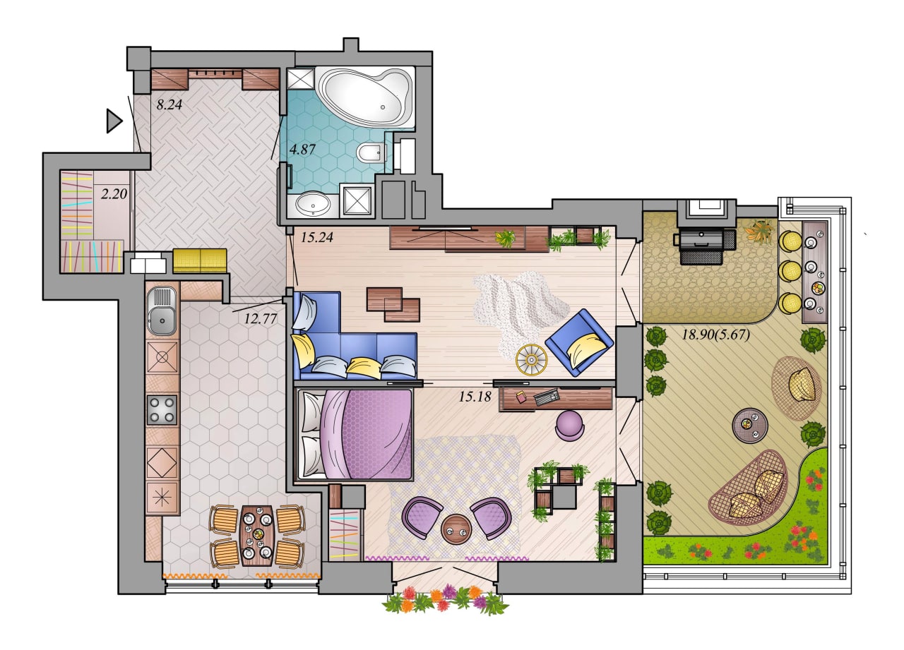 Living at the Top: A Modern Approach to Layout in the Porcelain Residential Complex