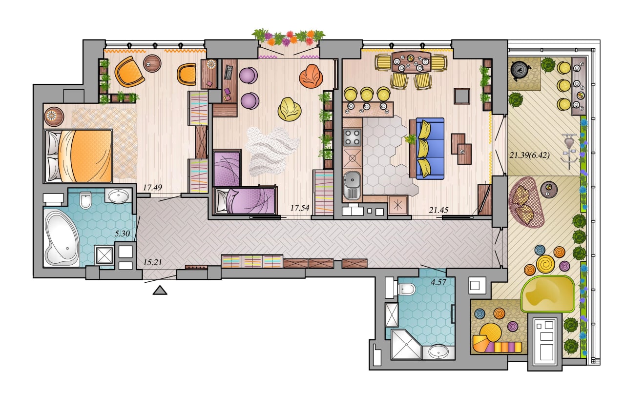 Industrial Chic: Loft Layout in Farforovy Residential Complex