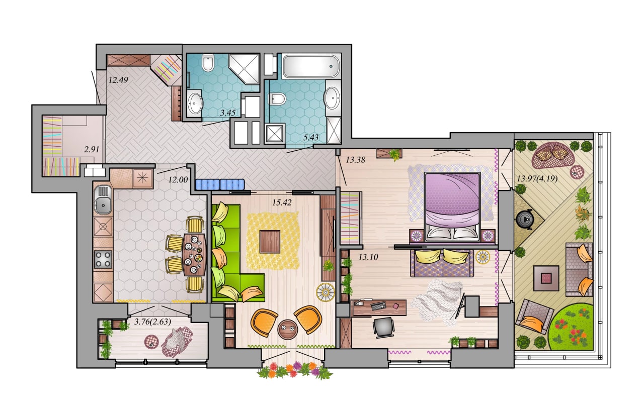 Luxury in Details: Refined Layout in Farforovy Residential Complex