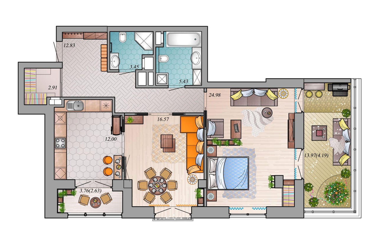 Simple and Modern: Minimalist Layout in Farforovy Residential Complex