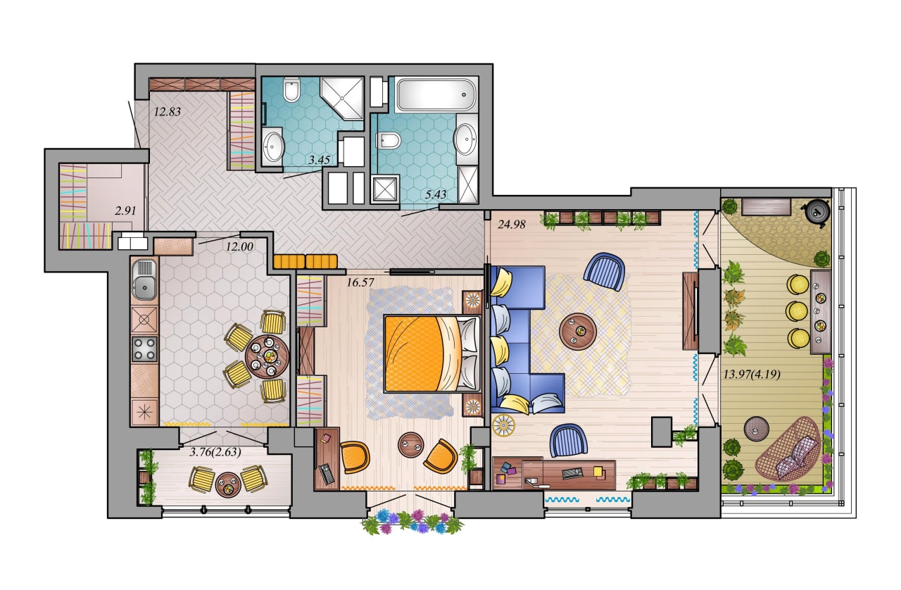 Warm Harbor: Cozy Layout in Farforovy Residential Complex