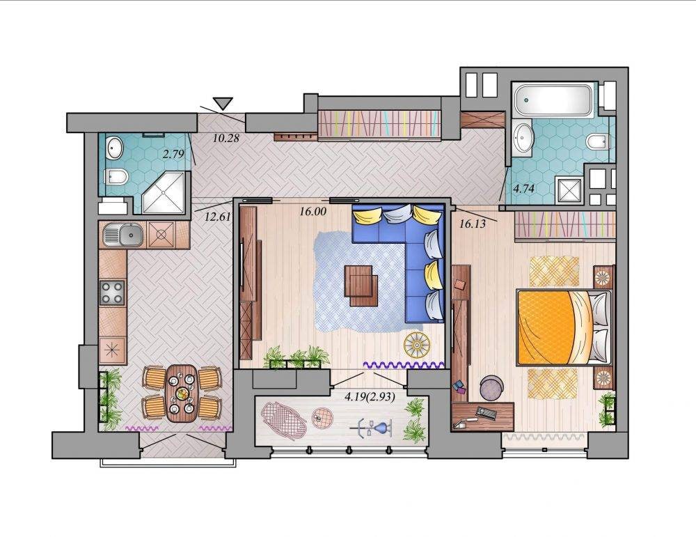 Modern Elegance: Chic Layout Solution in Porcelain Residential Complex