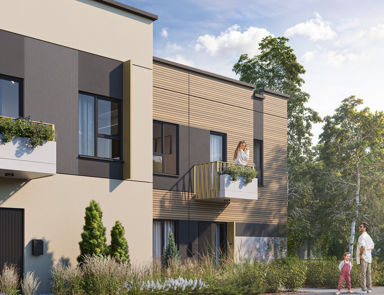 Two-Story Apartments in the Green Haven Residential Complex: Features and Floor Plans