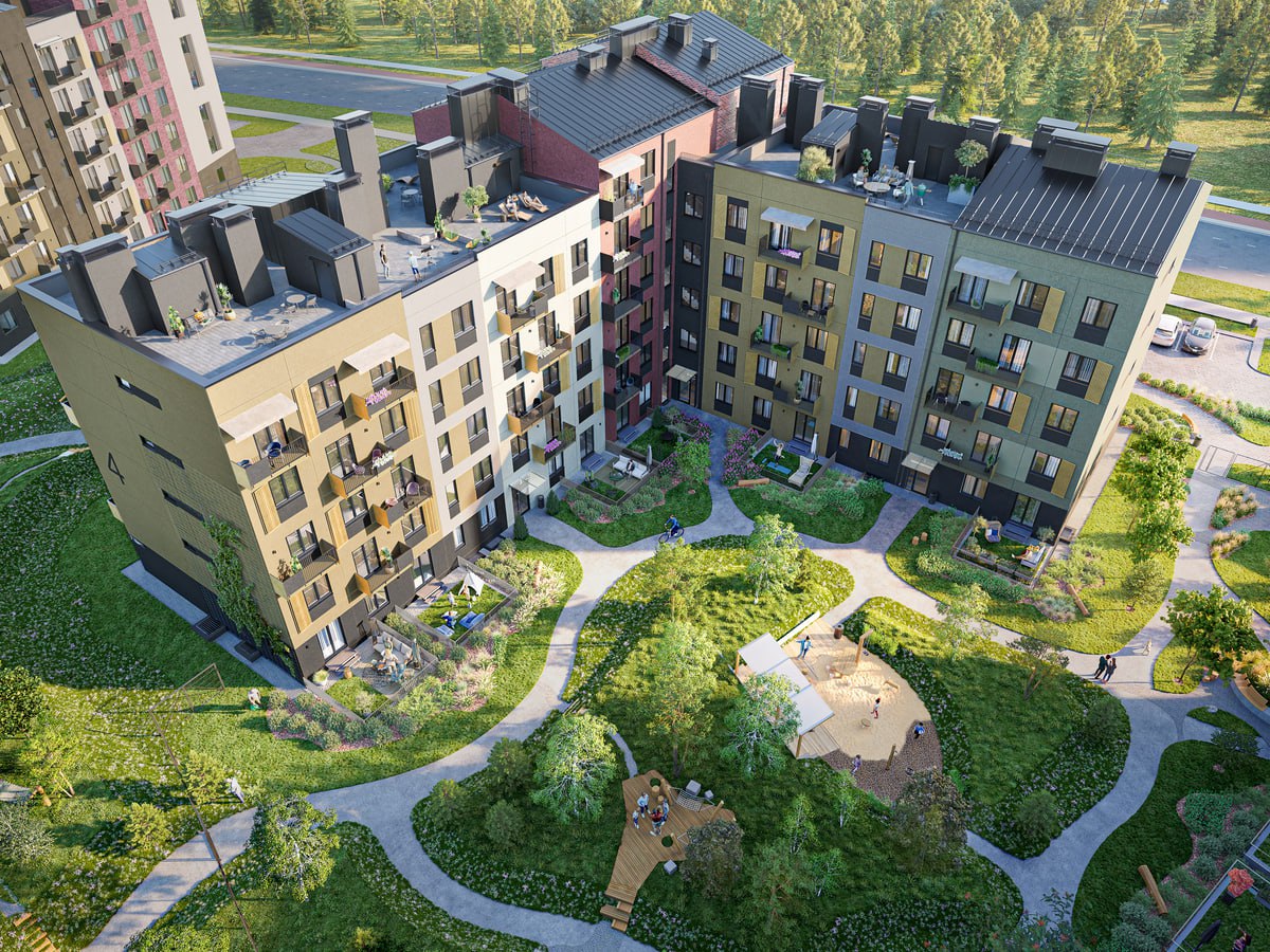 Sales have started for unique apartments in Green Haven, featuring terraces and a private courtyard. Invest in your future.